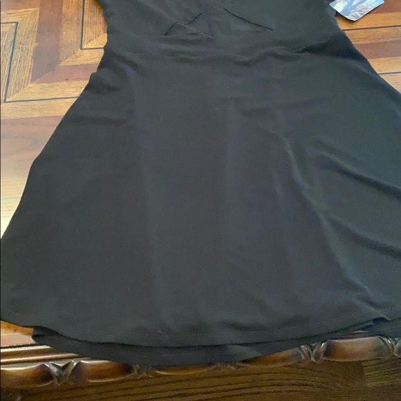 Silence + Noise Black Dress with Sheer Panels - Picture 3 of 6